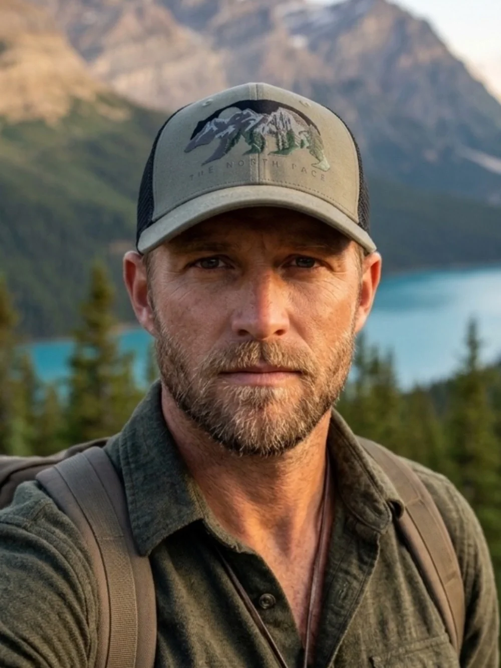 NWT North Face Bear trucker hat